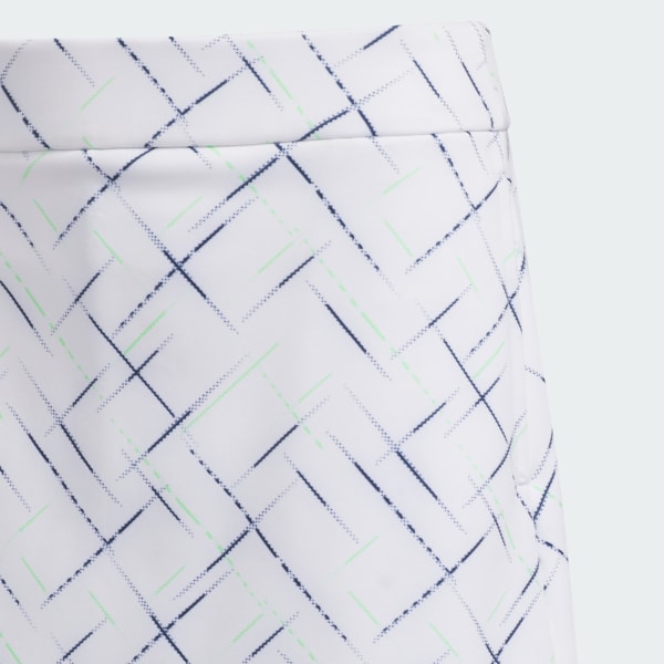 White Performance Printed Skirt Kids
