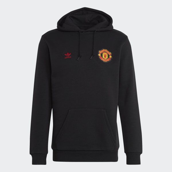 Czerń Manchester United Essentials Trefoil Hoodie BV890