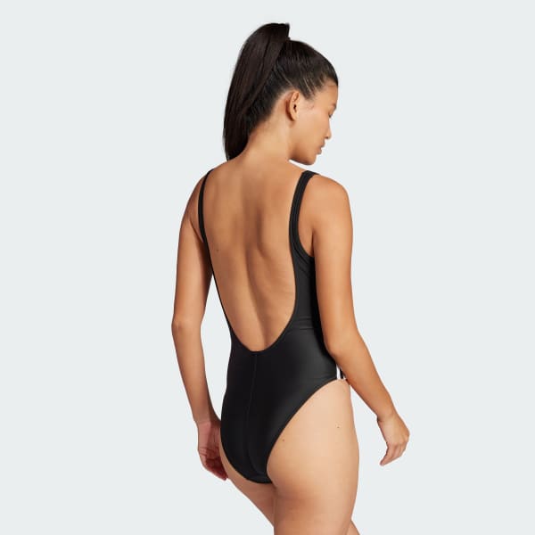 zwart Adicolor 3-Stripes Badpak