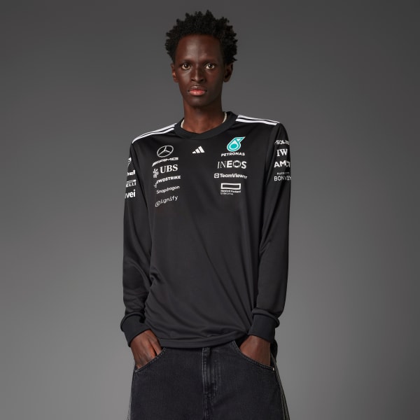 Svart MERCEDES - AMG PETRONAS FORMULA ONE TEAM DRIVER JERSEY LONG SLEEVE