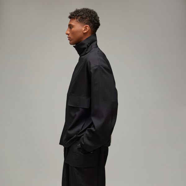 Siyah Y-3 Sport Uniform Yamalı Antrenör Ceketi