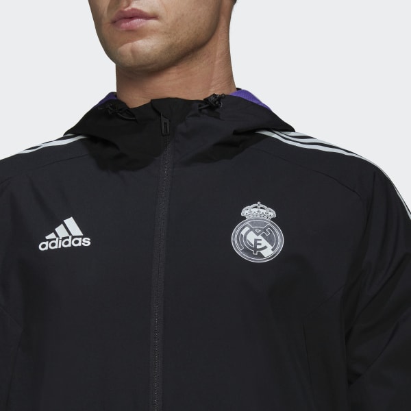 Czerń Real Madrid Condivo 22 All-Weather Jacket L9924