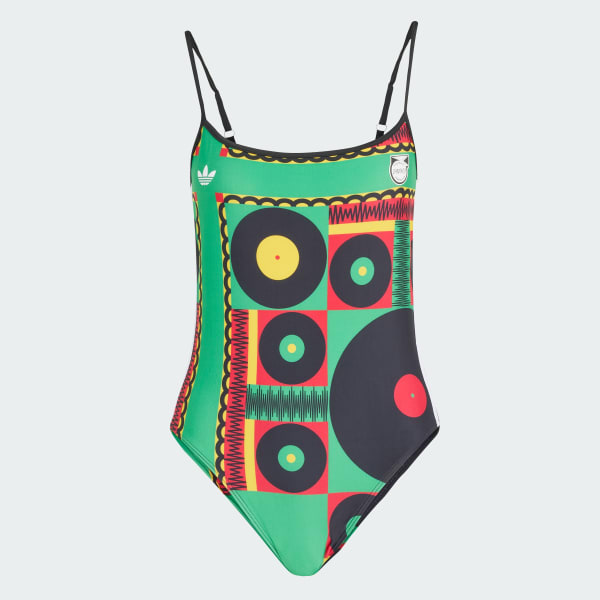 Vert Maillot de bain dos en U Jamaïque x Bob Marley Originals