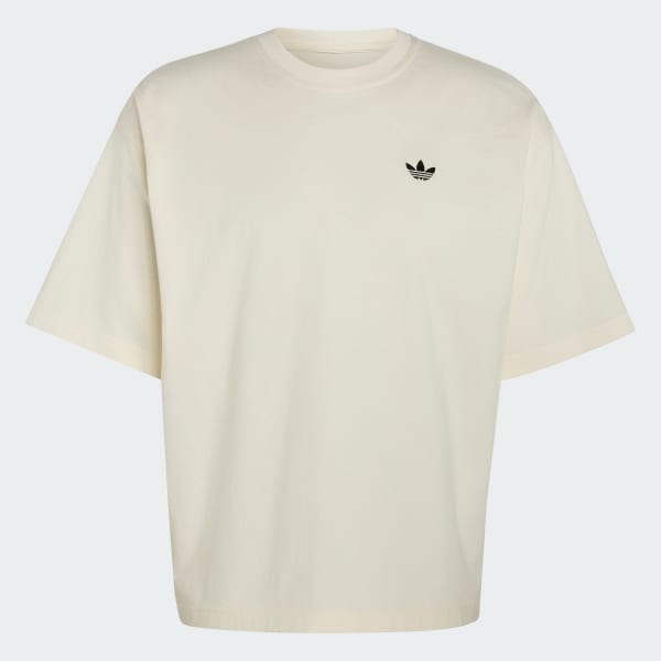 White Airbrush Logo Typography T-Shirt