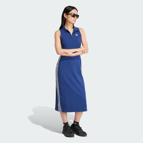 Blau Premium Originals Rib Kleid