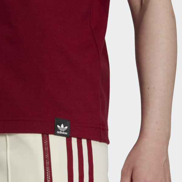 Burgundy EMBROIDERY TEE DUO73