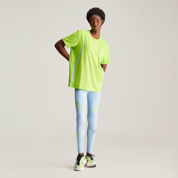 สีน้ำเงิน กางเกงวิ่งรัดรูประยะไกล adidas by Stella McCartney TruePace