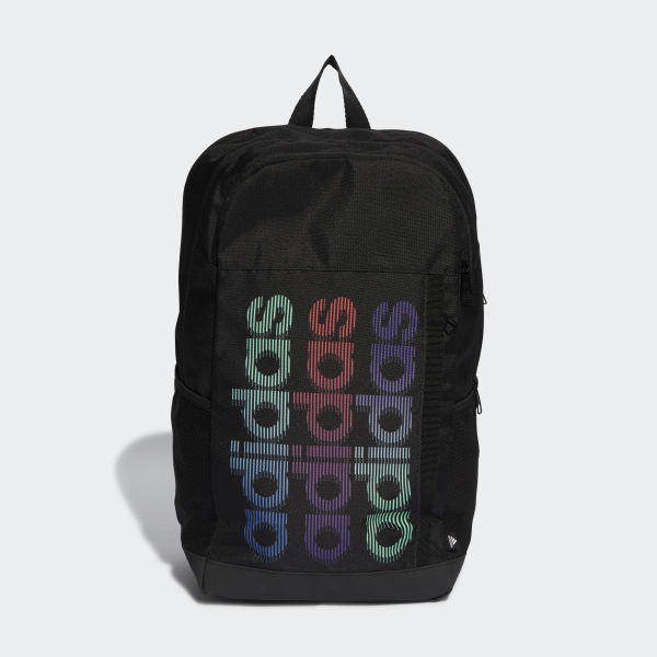Black Motion Linear Graphic Backpack