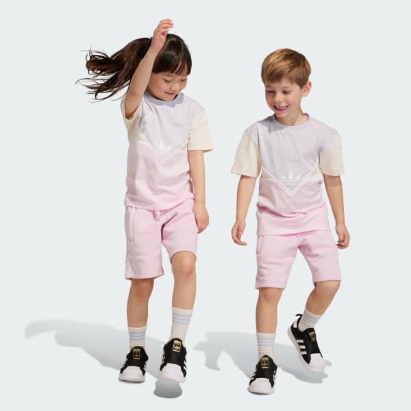 Pink Adicolor Shorts and Tee Set