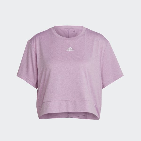 Μωβ AEROREADY Studio Loose Crop Tee
