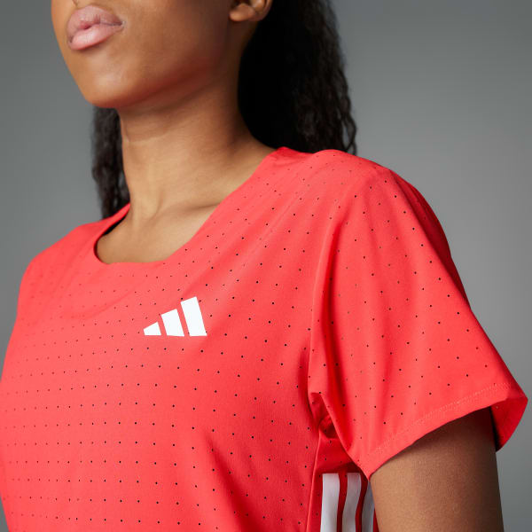 Merah Tee Lari Adizero