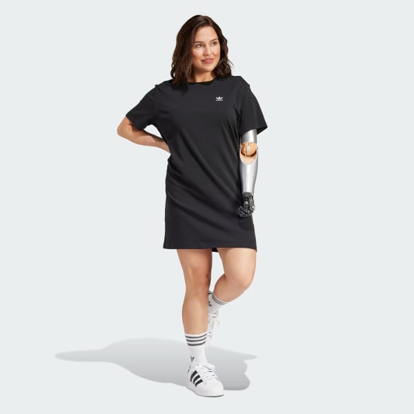Preto Vestido Trefoil