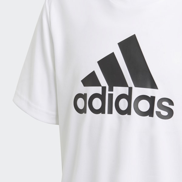 White adidas Designed To Move Big Logo Tee 29295