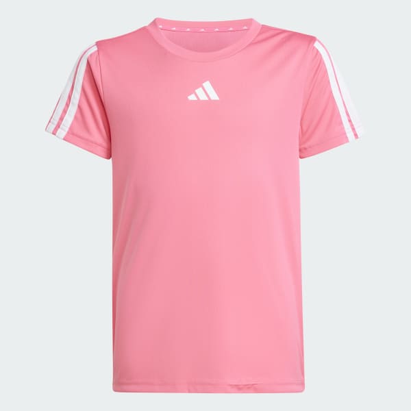 Rosado Polera Training Essentials 3 Rayas Niños