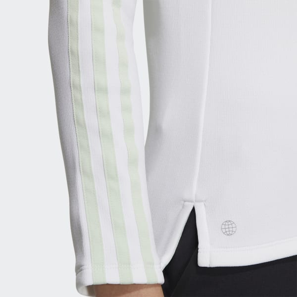 Bianco Maglia AEROREADY 3-Stripes Mock Neck Long Sleeve