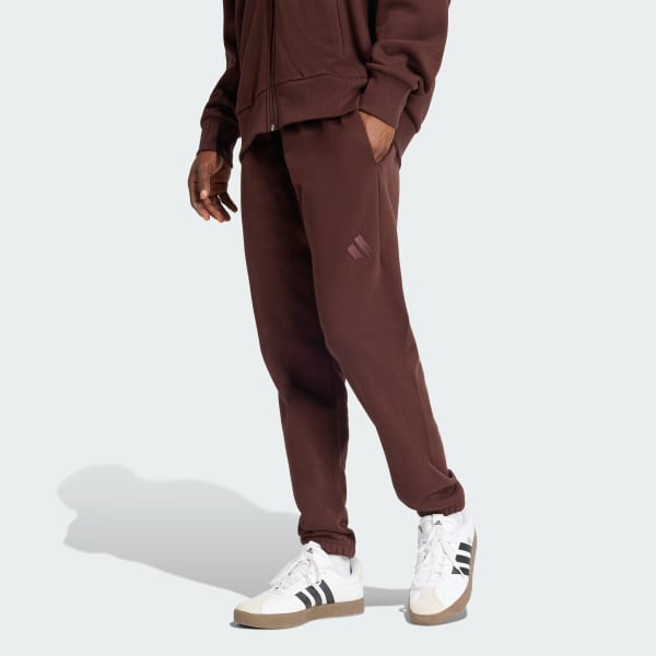 adidas ALL SZN Fleece Regular Tapered Pants - Grey | Free Shipping