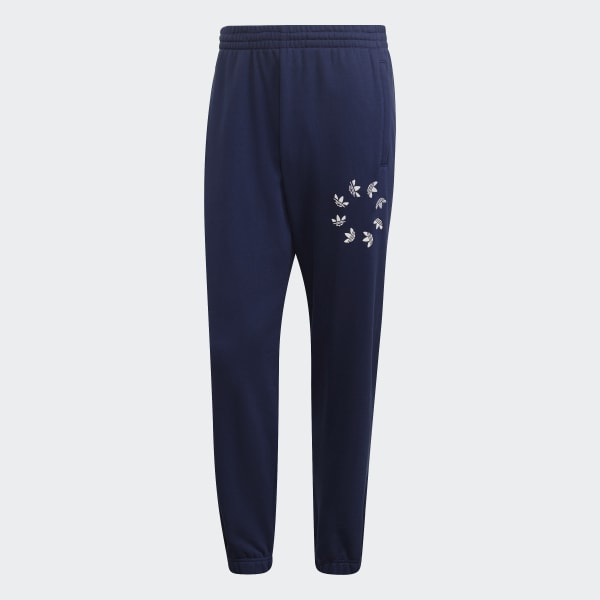 Azul Pants Deportivos Adicolor Trifolio Cortado