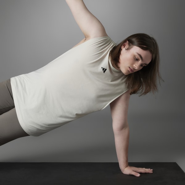Beige Authentic Balance Yoga Tank Top