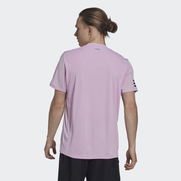 Lila Club Tennis 3-Streifen T-Shirt 22590