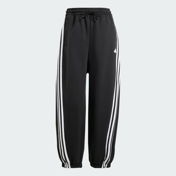 สีดำ กางเกงขายาวทรงพาราชูต Future Icons 3-Stripes