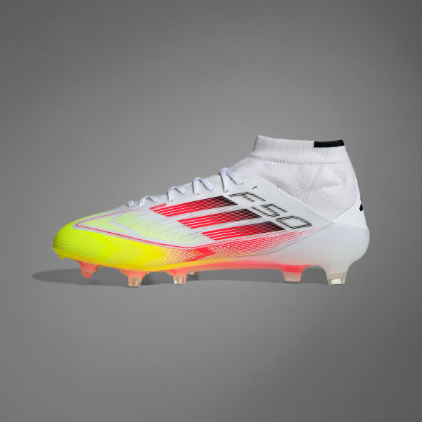 White F50 Elite Mid Firm Ground Boots