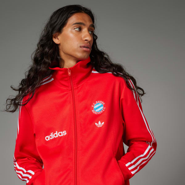 adidas FC Bayern Beckenbauer Track Top Red adidas Thailand
