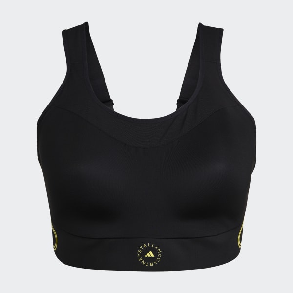 Preto Sutiã de Sustentação Elevada TruePace adidas by Stella McCartney (Plus Size) RP001