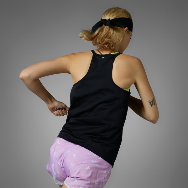 Negro Playera sin Mangas Run It