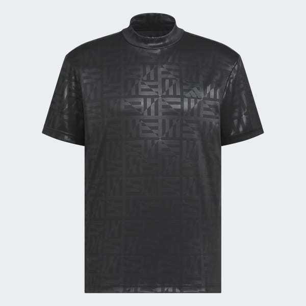 Black adidas Golf Emboss Short Sleeve Polo Shirt