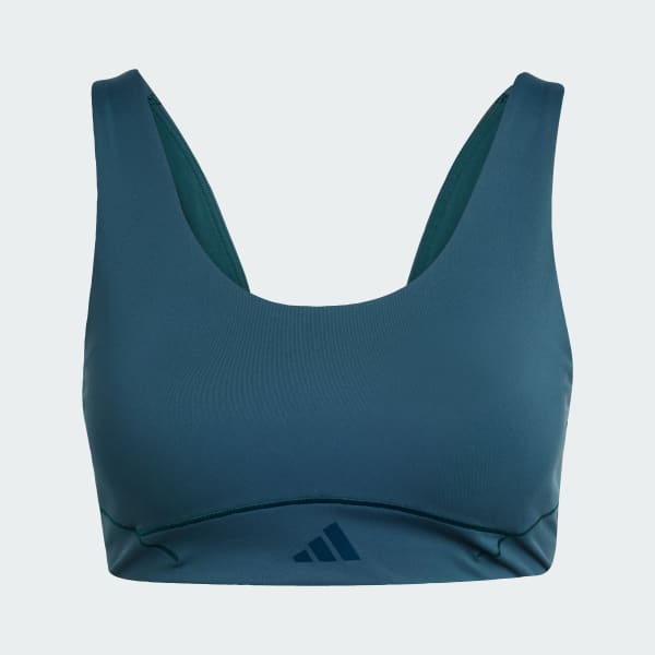 Green adidas All Me Luxe Medium Support Bra