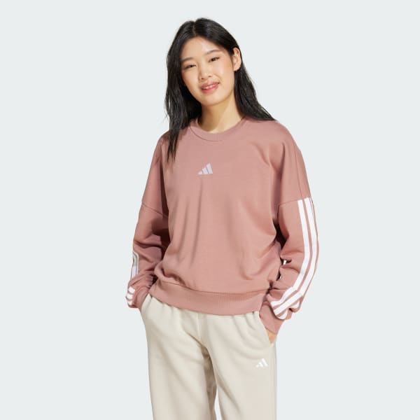 Rosado Polerón Essentials French Terry 3 Tiras