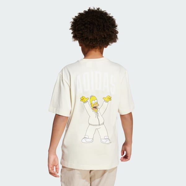 Hvid Simpsons Graphics t-shirt til børn fra adidas