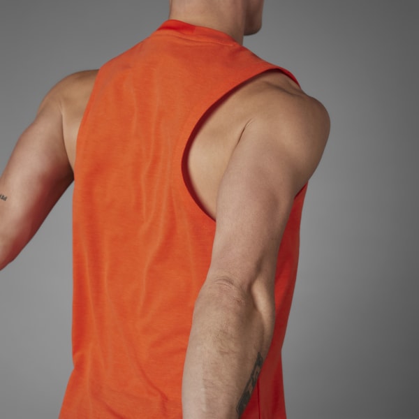 adidas Designed for Training Workout Tank Top - Orange, Men's Training