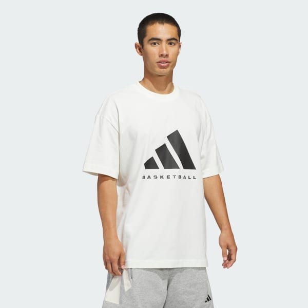 Blanco Camiseta adidas Basketball (Unisex)