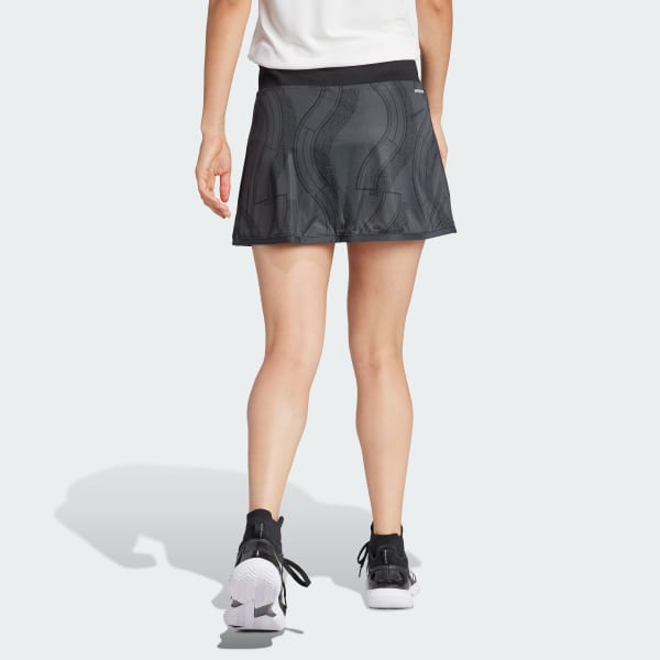 Gris Falda de Tenis Club Estampada