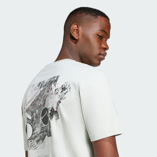 adidas City Escape Space Graphic Tee - Grey | Free Shipping