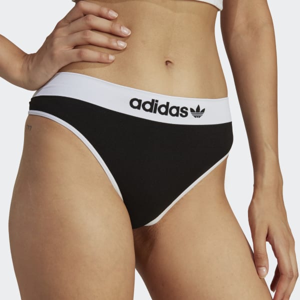 Svart Modern Flex Cotton Thong Briefs (2 Pairs) HPO18