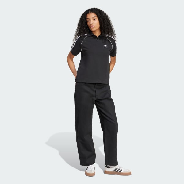 Black SST Adicolor Short Sleeve Polo