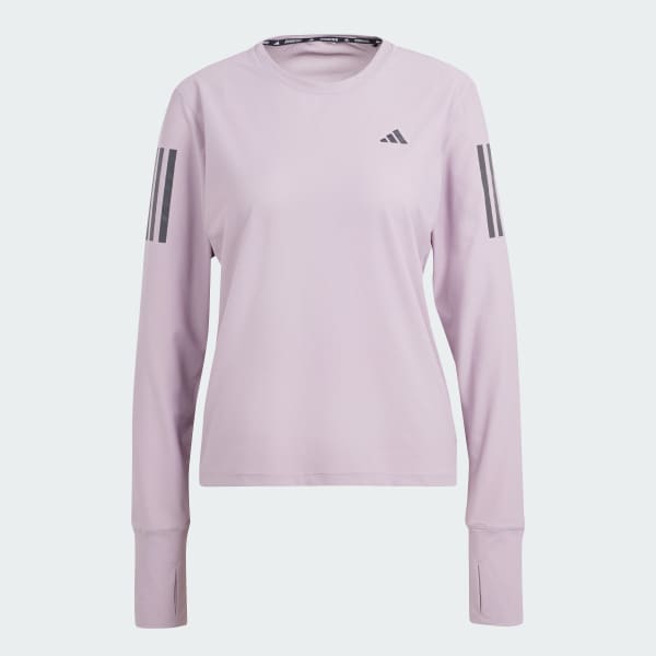 adidas Runner Long Sleeve Women's Running Top - Screaming Pink