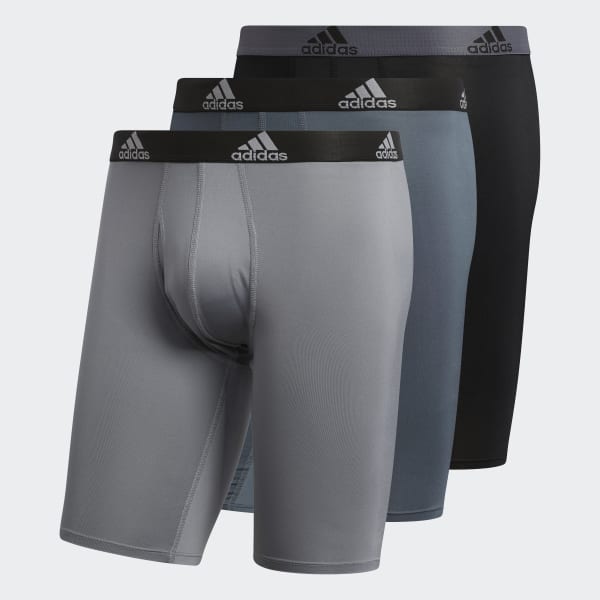 Grey Performance Long Boxer Briefs 3 Pairs
