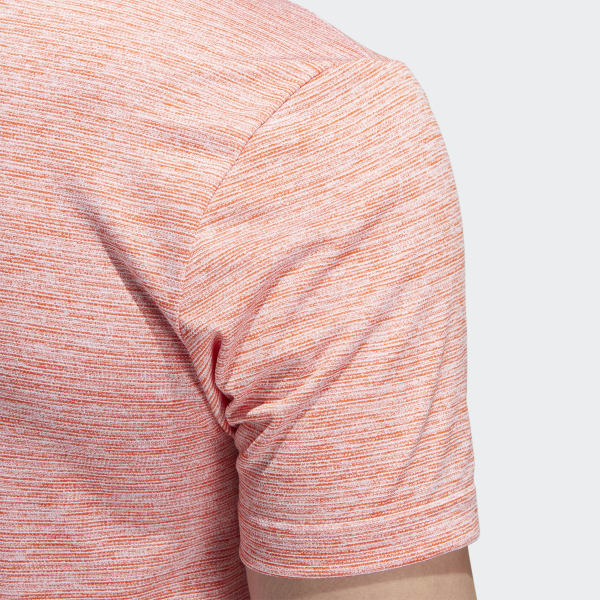 Orange Textured Stripe Polo Shirt TV749