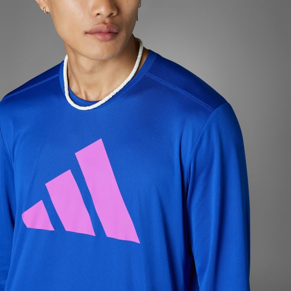 Azul Camiseta Manga Longa Run It