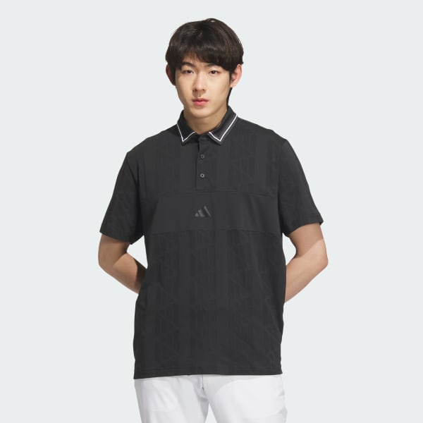 Black Badge of Sport Jacquard Logo Short Sleeve Polo Shirt