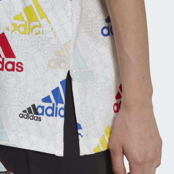 Vit Essentials Multi-Colored Logo Boyfriend Tee E4769