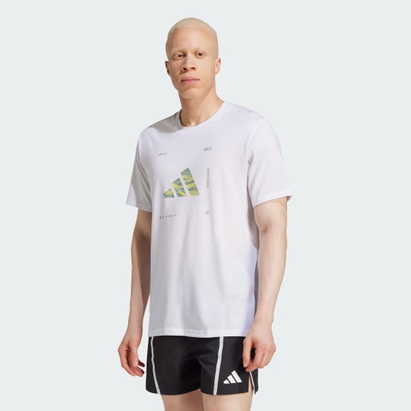 White Climacool Training Camo Logo Graphic Tee