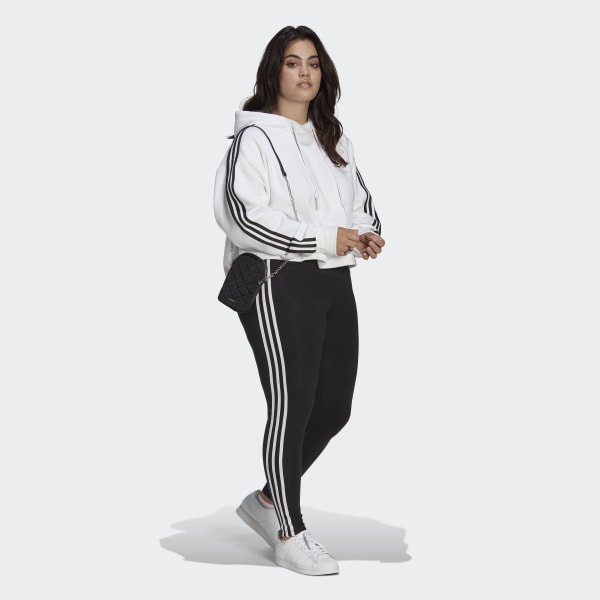 adidas Originals womens 3-Stripes Tights Black/White 2X at