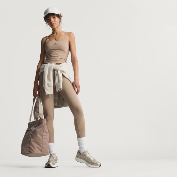 hnedá Rebrované tielko Hyperglam