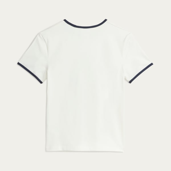 adidas sporty & rich 半袖Tシャツ ホワイト/ネイビー s adidas Sporty & Rich Tee - White | Free Shipping with
