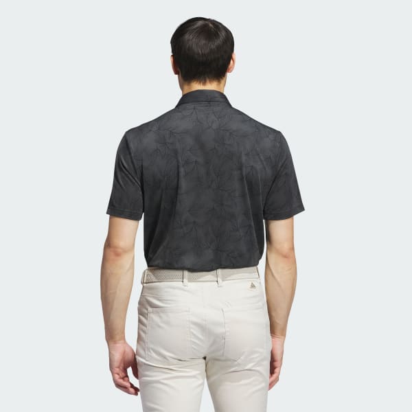 Gris Playera Polo Estampada de Malla Ultimate365 