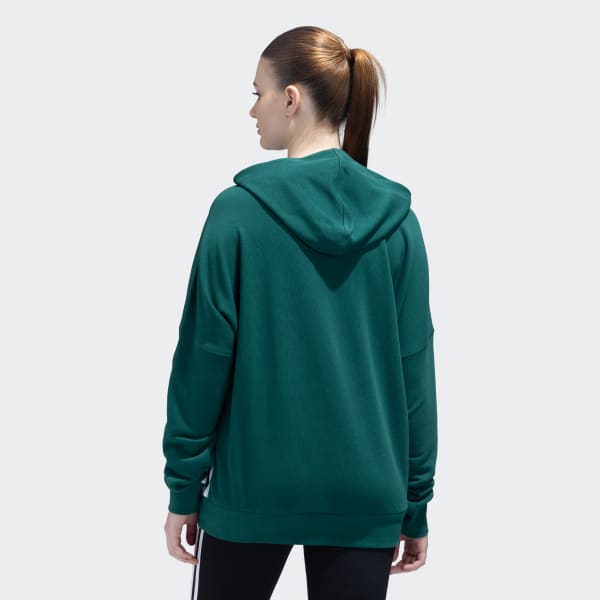 adidas DANCE LOOSE HOODED SWEATSHIRT Green adidas India